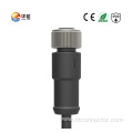 M12A CODE 2-8P Waterproof Connector with Metal nut